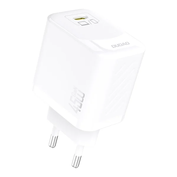 Dudao A28C Ładowarka Sieciowa 45W GaN Biała + kabel USB-Cpol
