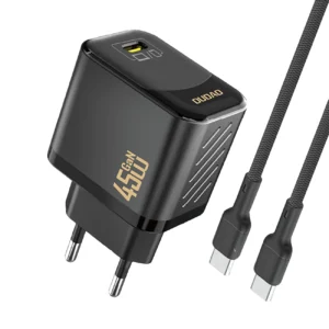 Dudao A28C Ładowarka Sieciowa 45W GaN Czarna + kabel USB-Cpol
