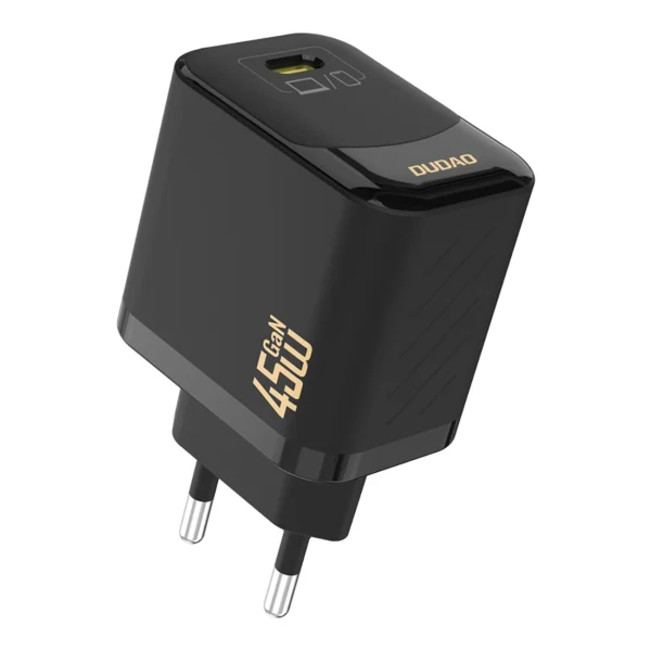 Dudao A28C Ładowarka Sieciowa 45W GaN Czarna + kabel USB-Cpol