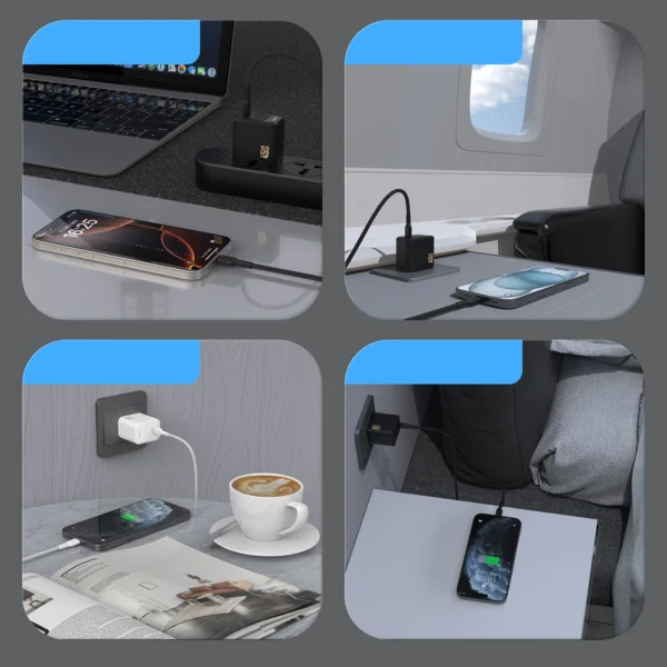 Dudao A28C Ładowarka Sieciowa 45W GaN Czarna + kabel USB-Cpol