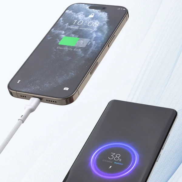 Dudao L9C_White USB-C to USB-C cable 1mpol