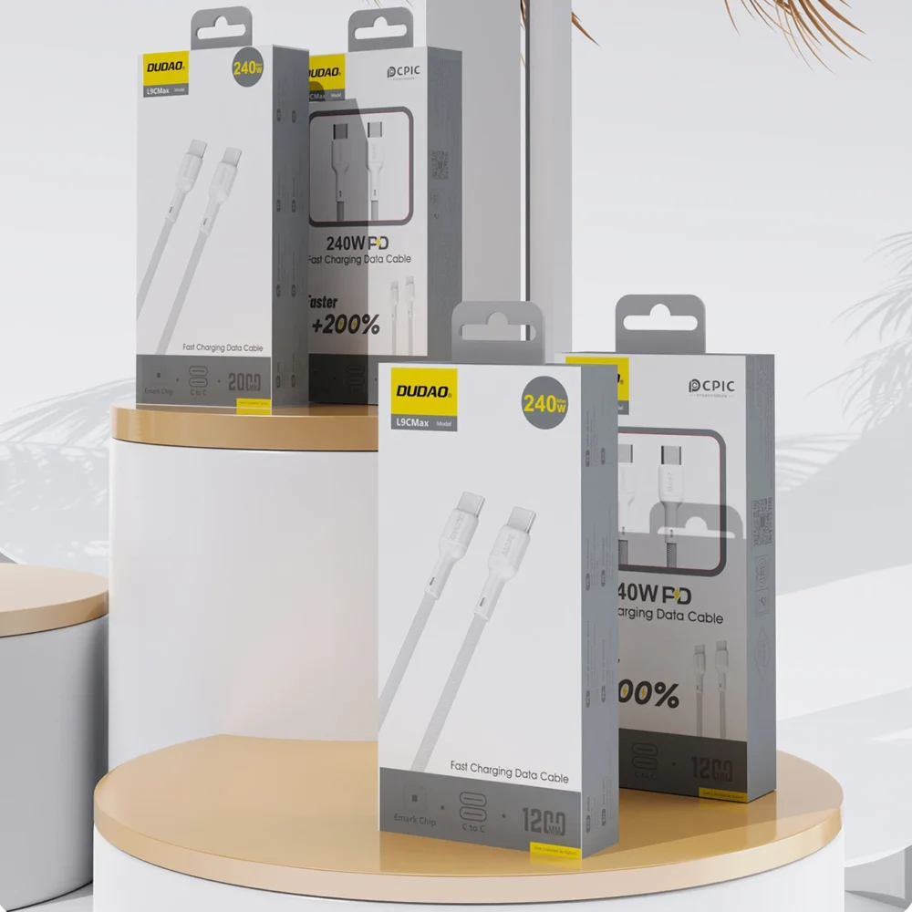 Dudao L9CMAX_White 240W PD USB-C TO USB-C 1.2mpol