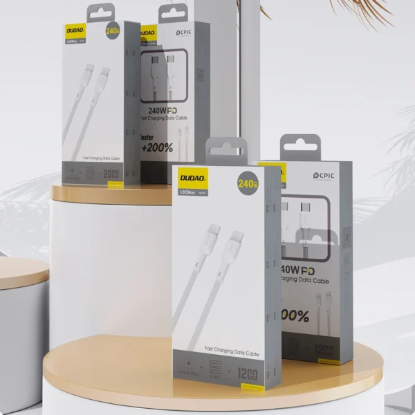 Dudao L9CMAX_White 240W PD USB-C TO USB-C 1.2mpol