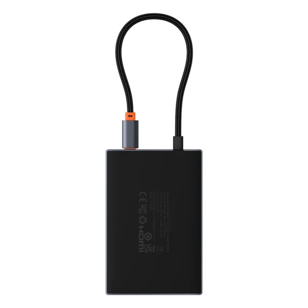 Baseus PioneerJoy 8-in-1 USB-C hub HDMI 4K@60Hz + HDMI 4K@30Hz + DisplayPort 8K@30Hz + VGA + 2 x USB-A 3.0 + 2 x USB-C - grayeng