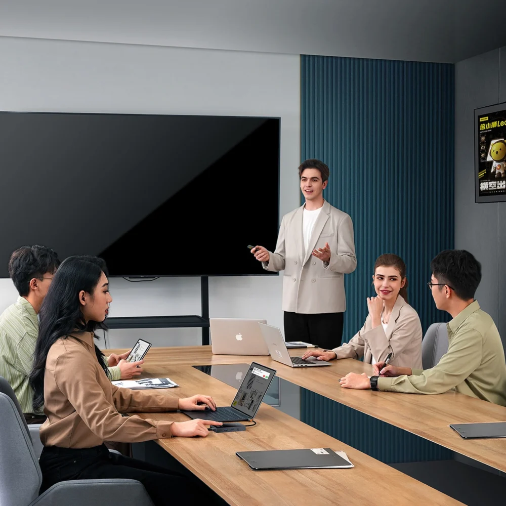 Baseus PioneerJoy 8-in-1 USB-C hub HDMI 4K@60Hz + HDMI 4K@30Hz + DisplayPort 8K@30Hz + VGA + 2 x USB-A 3.0 + 2 x USB-C - grayeng