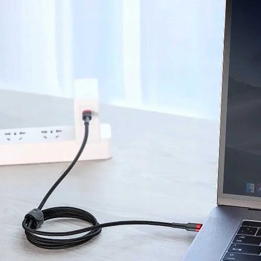 Baseus Cafule 100W PD2.0 USB-C - USB-C Cable 2m - Gray-Blackeng