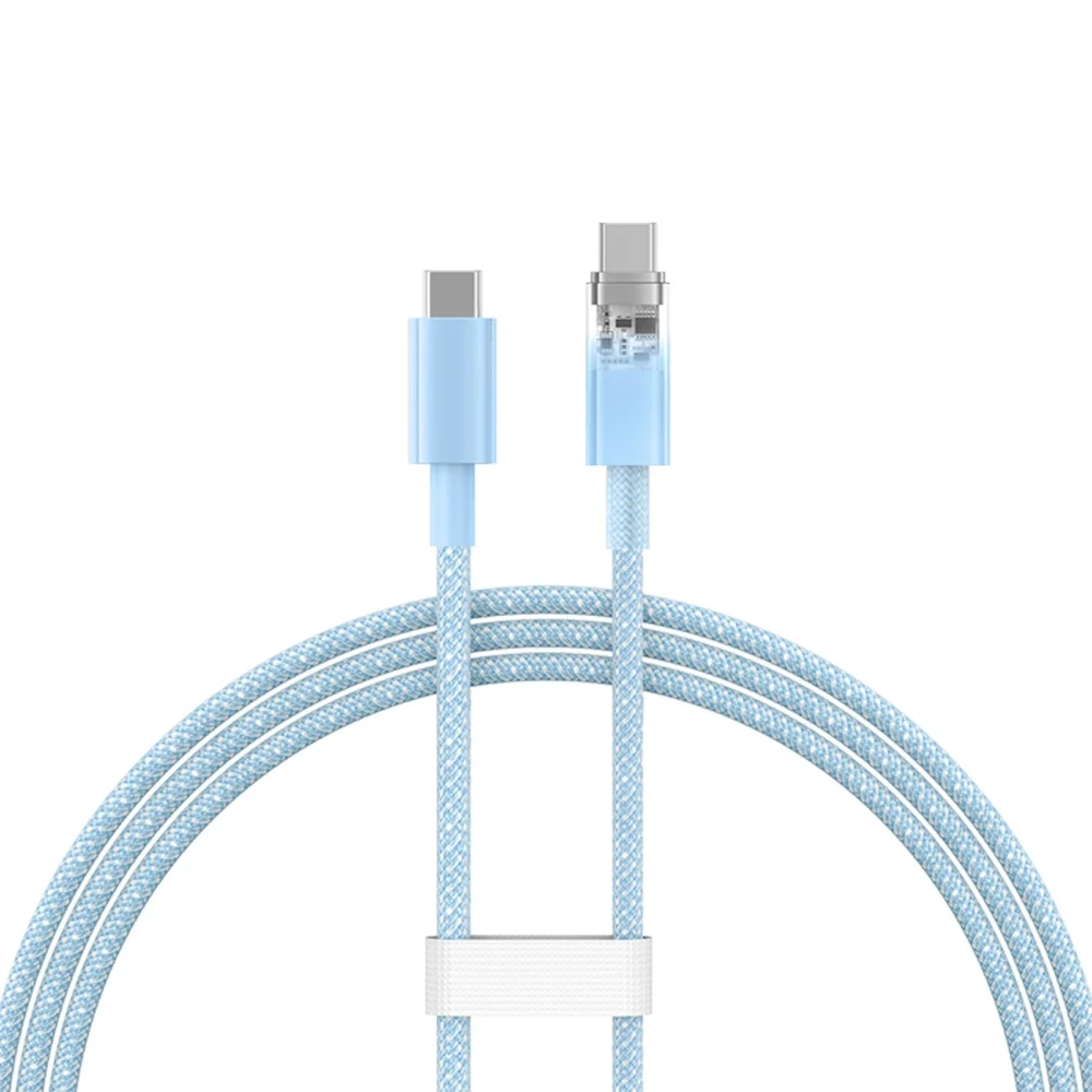 Baseus Explorer 100W USB-C - USB-C Cable with Intelligent Temperature Sensor 1m - Blueeng