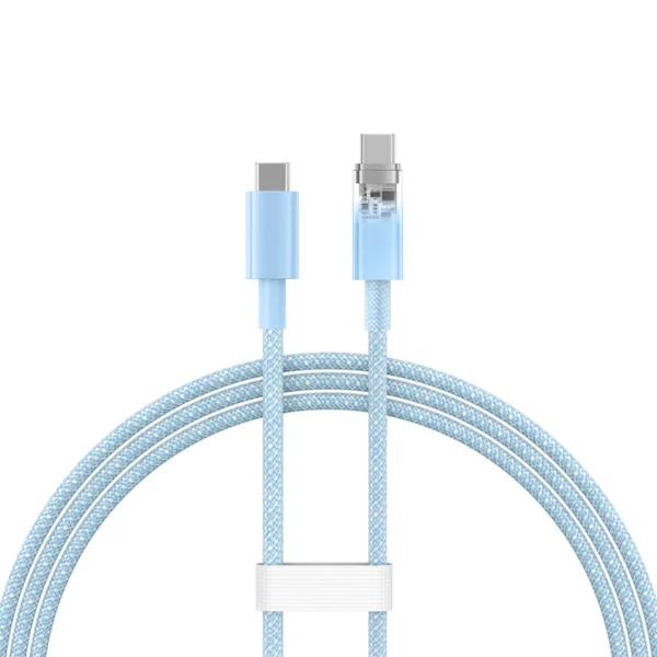 Baseus Explorer 100W USB-C - USB-C Cable with Intelligent Temperature Sensor 1m - Blueeng