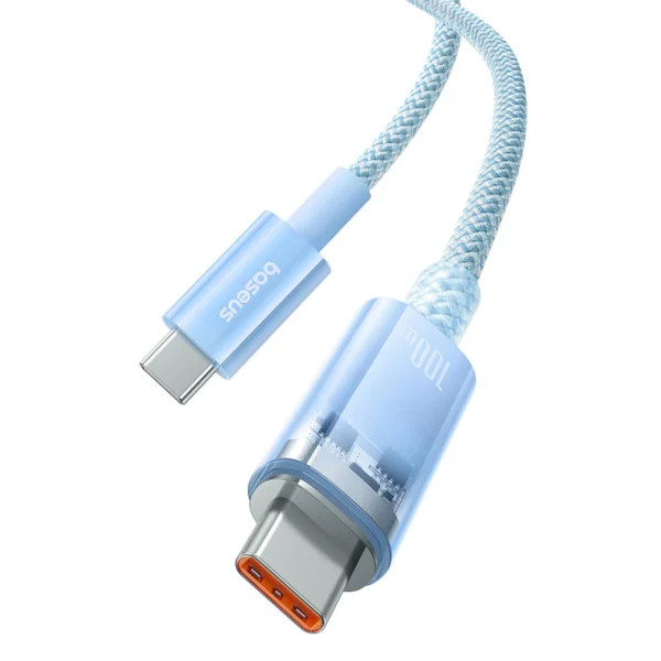 Baseus Explorer 100W USB-C - USB-C Cable with Intelligent Temperature Sensor 1m - Blueeng