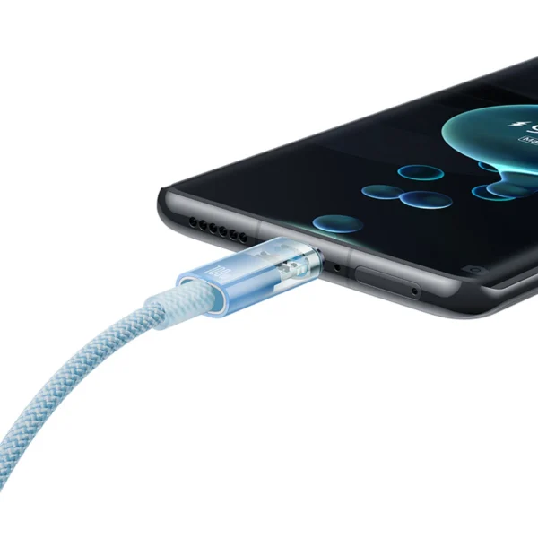 Baseus Explorer 100W USB-C - USB-C Cable with Intelligent Temperature Sensor 1m - Blueeng