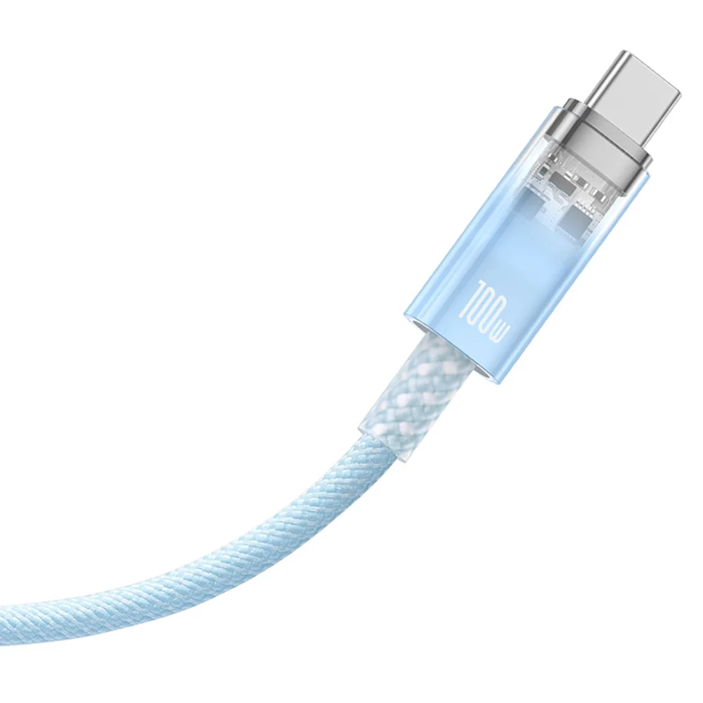 Baseus Explorer 100W USB-C - USB-C Cable with Intelligent Temperature Sensor 2m - Blueeng