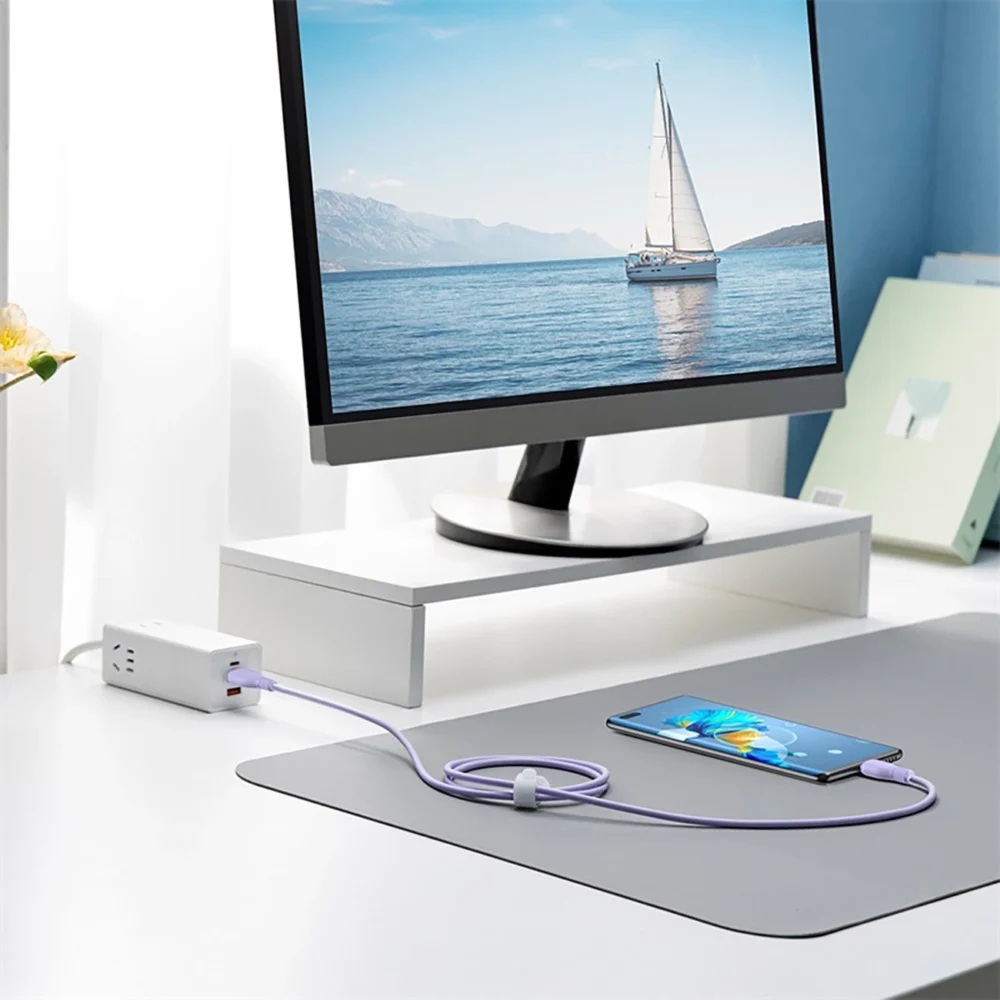 Baseus Pudding 100W USB-A - USB-C Cable 2m - Purpleeng