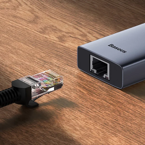Baseus UltraJoy 4in1 USB-A Hub 3 x USB-A 3.0 + RJ45 - Grayeng