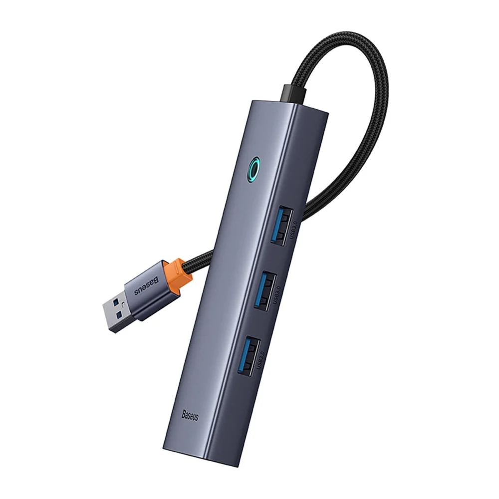 Baseus UltraJoy 4in1 USB-A Hub 3 x USB-A 3.0 + RJ45 - Grayeng