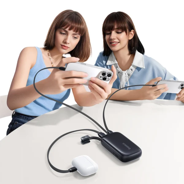 Baseus EnerFill FC21 QPow3 Ultra 10000mAh 22.5W Power Bank with Digital Display and Detachable Cable - Blackeng