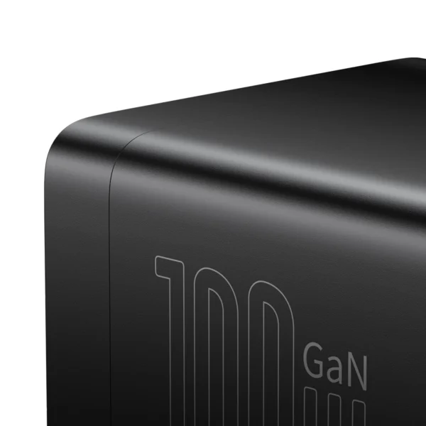 Baseus GaN3 Pro 100W EU Charging Station + 2 x USB-A + 2 x USB-C with 1m Cable Baseus Xiaobai USB-C 100W - Blackeng