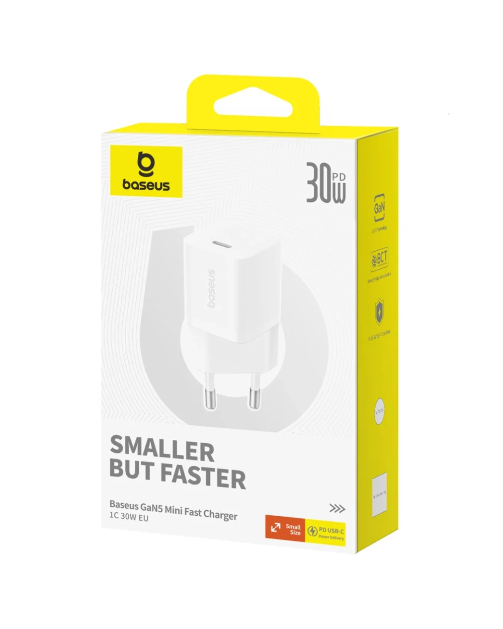 Baseus GaN5 30W USB-C Mini Wall Charger - Whiteeng