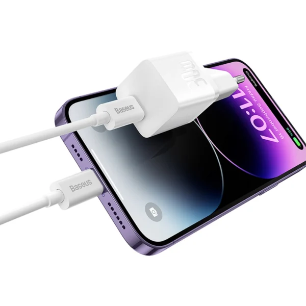 Baseus GaN5 30W USB-C Mini Wall Charger - Whiteeng