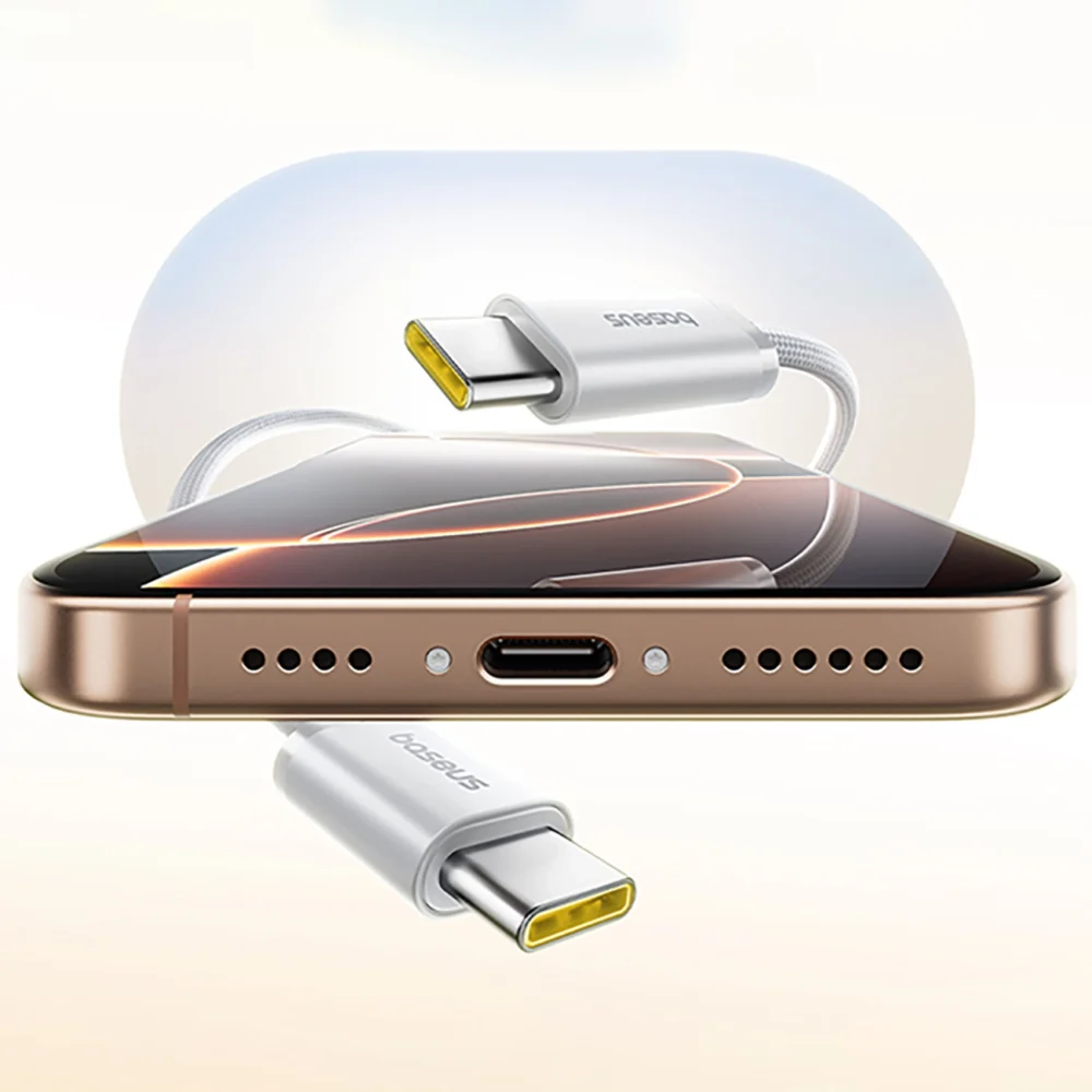 Baseus Dynamic 4 Pro 100W USB-C - USB-C Magnetic Cable 1m - Whiteeng