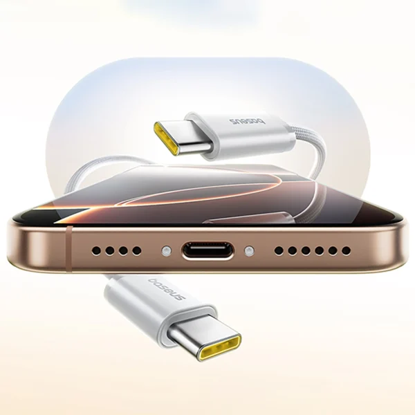 Baseus Dynamic 4 Pro 100W USB-C - USB-C Magnetic Cable 1m - Whiteeng
