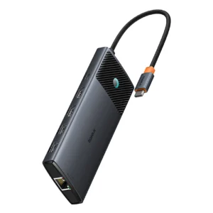 Baseus Metal Gleam II 10in1 HDMI USB-A USB-C RJ45 SD/TF Hub - Grayeng