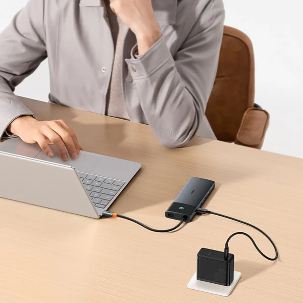 Baseus Metal Gleam II 10in1 HDMI USB-A USB-C RJ45 SD/TF Hub - Grayeng