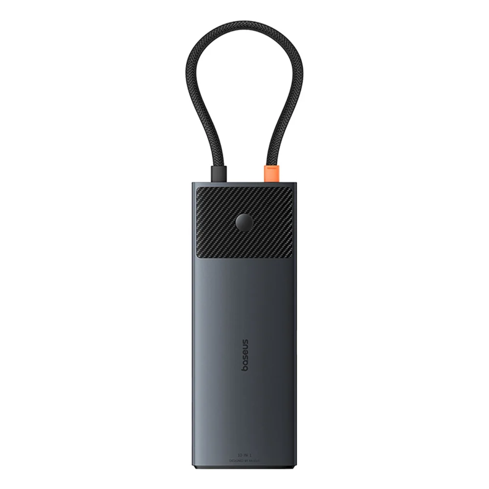 Baseus Metal Gleam II 10in1 HDMI USB-A USB-C RJ45 SD/TF Hub - Grayeng