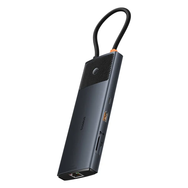 Baseus Metal Gleam II 10in1 HDMI USB-A USB-C RJ45 SD/TF Hub - Grayeng