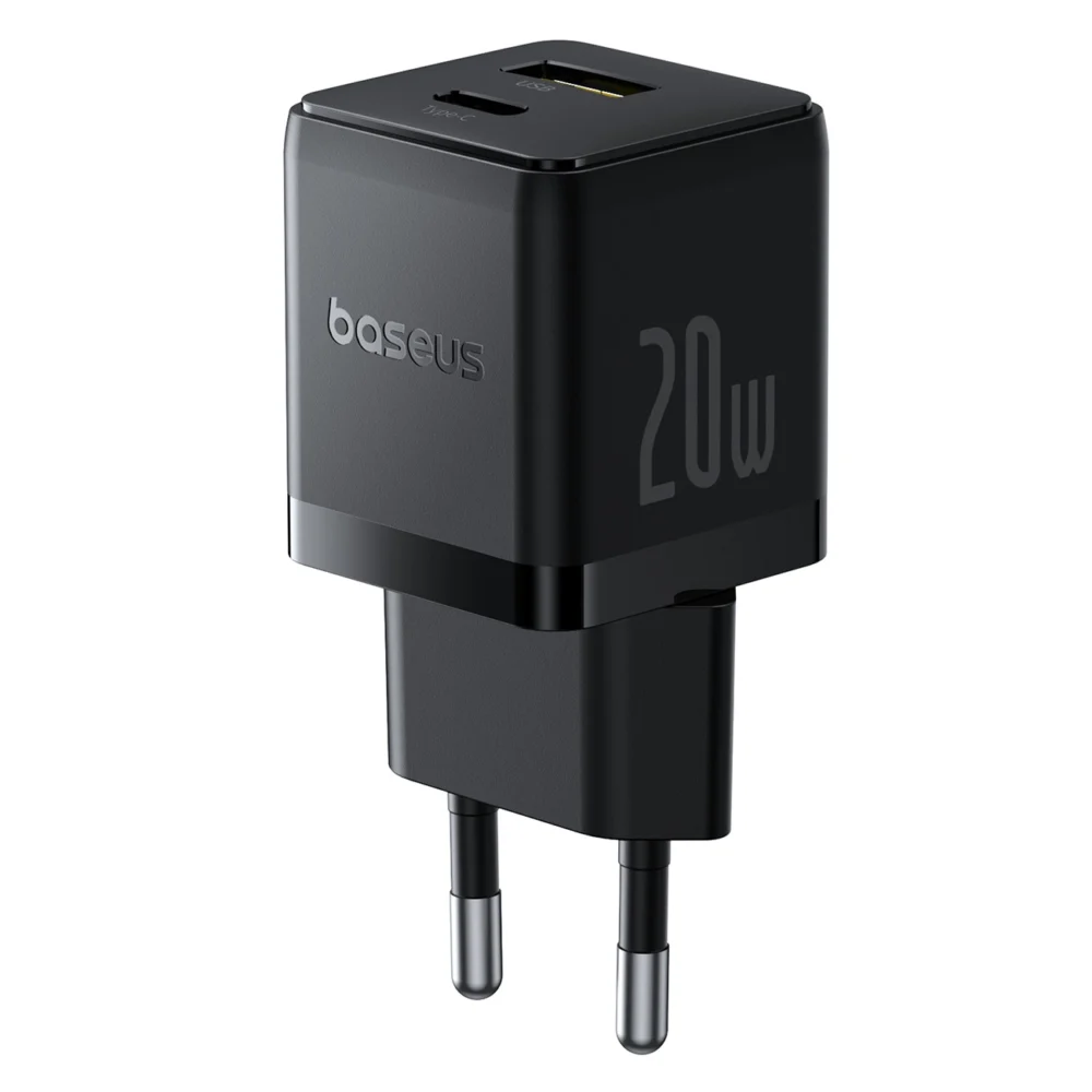 Baseus Palm 20W USB-C USB-A Wall Charger - Blackeng