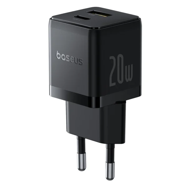 Baseus Palm 20W USB-C USB-A Wall Charger - Blackeng