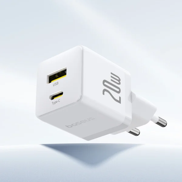Baseus Palm 20W USB-C USB-A Wall Charger - Whiteeng