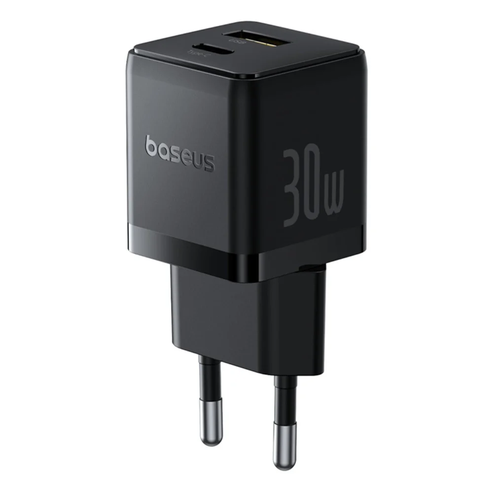 Baseus Palm 30W USB-C USB-A Wall Charger - Blackeng