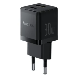 Baseus Palm 30W USB-C USB-A Wall Charger - Blackeng