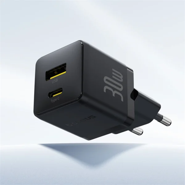 Baseus Palm 30W USB-C USB-A Wall Charger - Blackeng