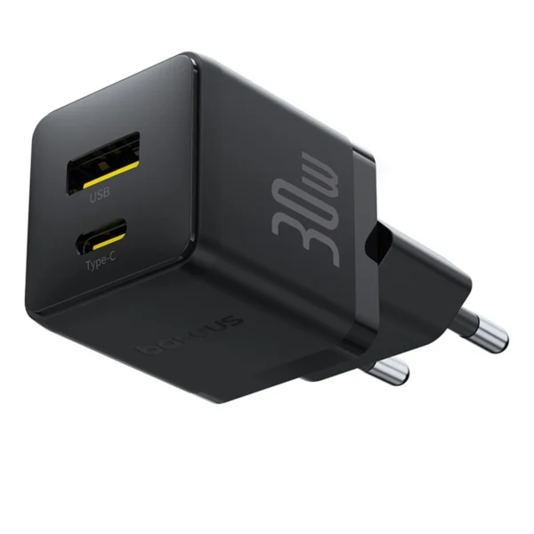 Baseus Palm 30W USB-C USB-A Wall Charger - Blackeng