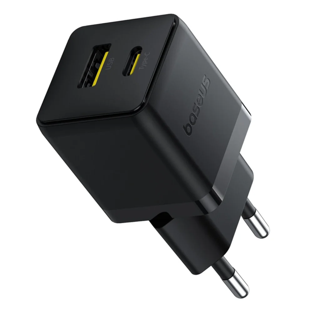Baseus Palm 30W USB-C USB-A Wall Charger - Blackeng