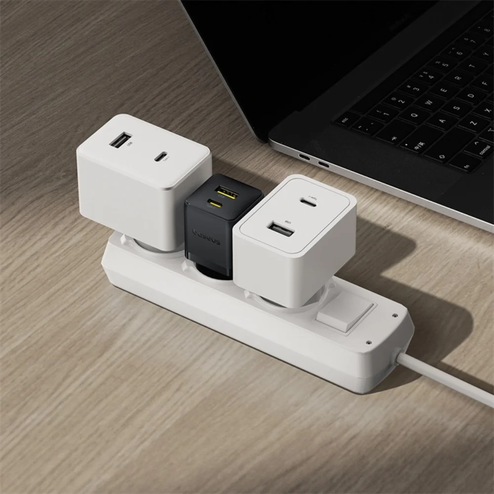 Baseus Palm 30W USB-C USB-A Wall Charger - Blackeng