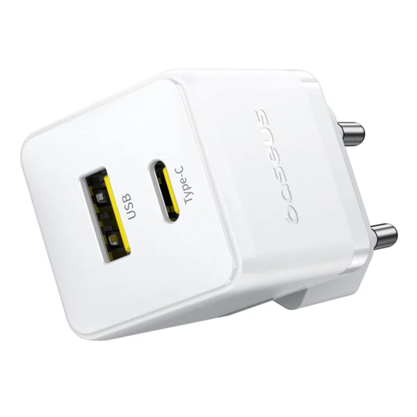 Baseus Palm 30W USB-C USB-A Wall Charger - Whiteeng