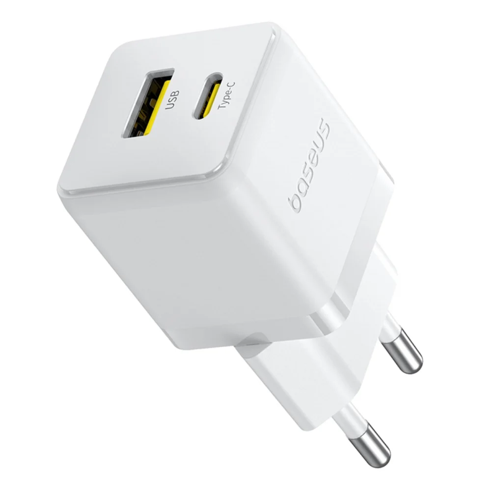 Baseus Palm 30W USB-C USB-A Wall Charger - Whiteeng