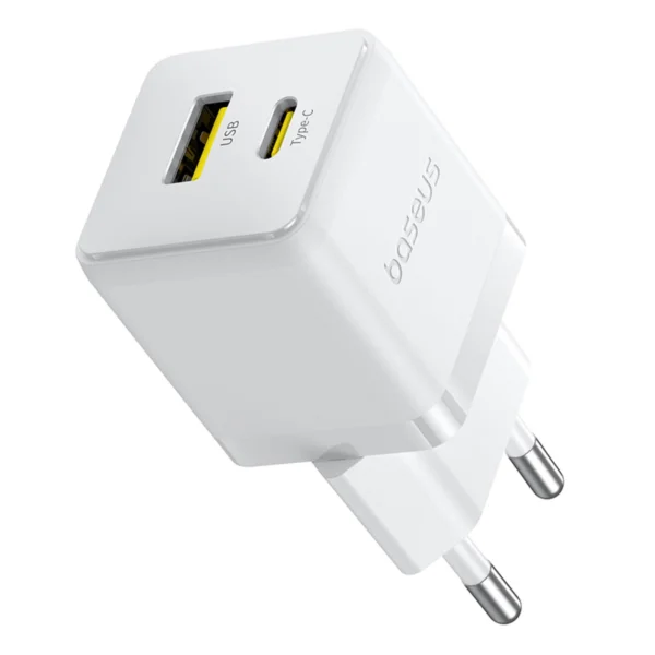 Baseus Palm 30W USB-C USB-A Wall Charger - Whiteeng