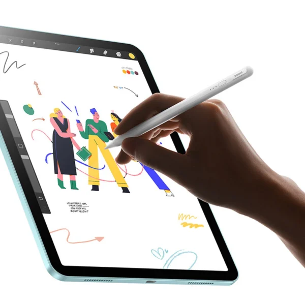 Baseus Smooth Writing 3 Active Stylus, Wired Rechargeable Stylus (Writing Angle Detection Version) - Whiteeng