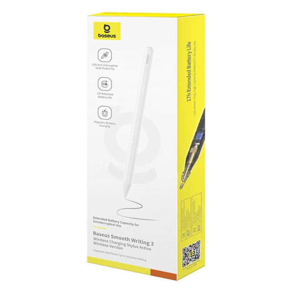 Baseus Smooth Writing 3 Active Stylus Wirelessly Charged Stylus - Whiteeng