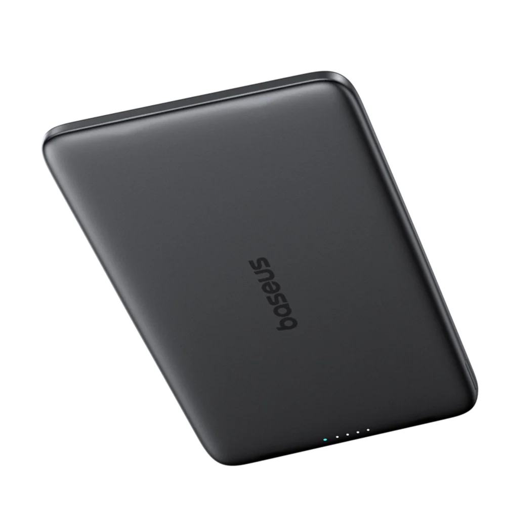 Baseus PicoGo AM41 5000mAh 20W Ultra-Thin MagSafe Compatible Power Bank with Black Baseus Simple USB-C 60W 30cm Cable - Grayeng