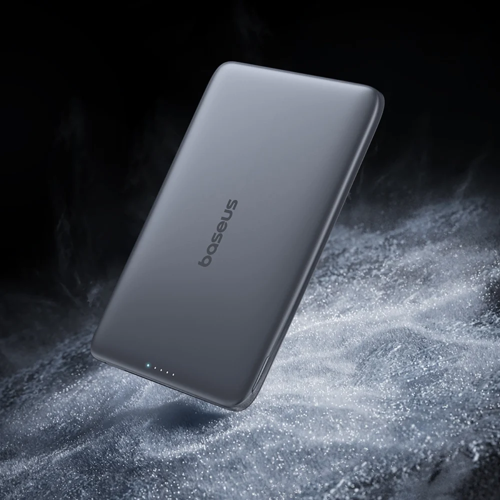 Baseus PicoGo AM41 5000mAh 20W Ultra-Thin MagSafe Compatible Power Bank with Black Baseus Simple USB-C 60W 30cm Cable - Grayeng