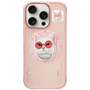 Nimmy Glasses Cool Cat MagSafe Case for iPhone 16 Pro - Pinkeng