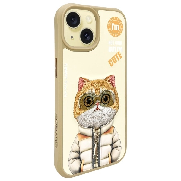 Nimmy Cool&Cute 2.0 Cat Case for iPhone 15 - Beigeeng