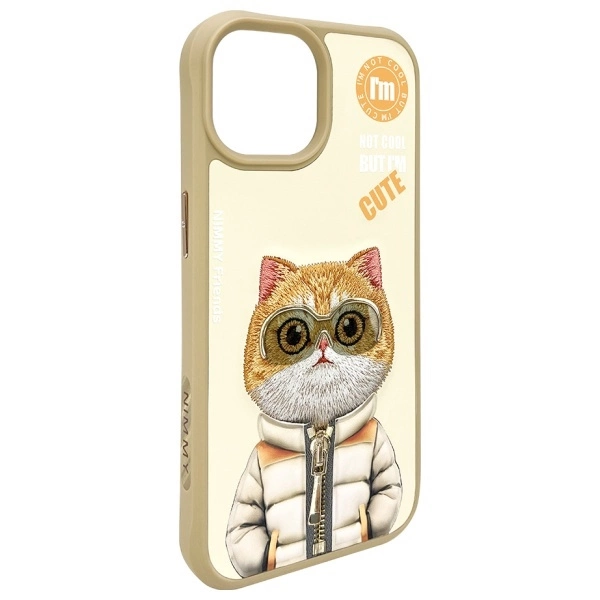 Nimmy Cool&Cute 2.0 Cat Case for iPhone 15 - Beigeeng