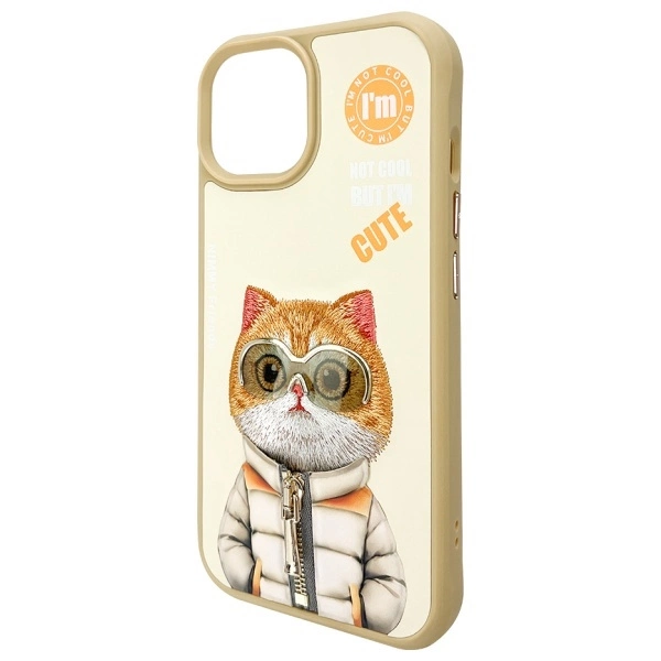 Nimmy Cool&Cute 2.0 Cat Case for iPhone 15 - Beigeeng