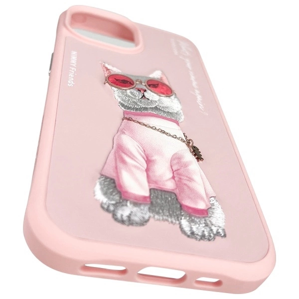 Nimmy Glasses Cool Cat iPhone 15 Case - Pinkeng