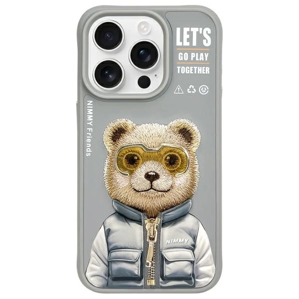 Nimmy Cool&Cute 2.0 Bear Case for iPhone 15 Pro - Grayeng